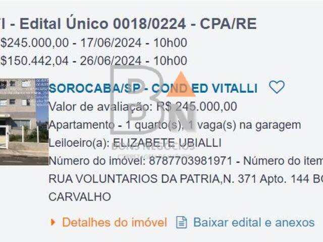 Venda em Vila Carvalho - Sorocaba