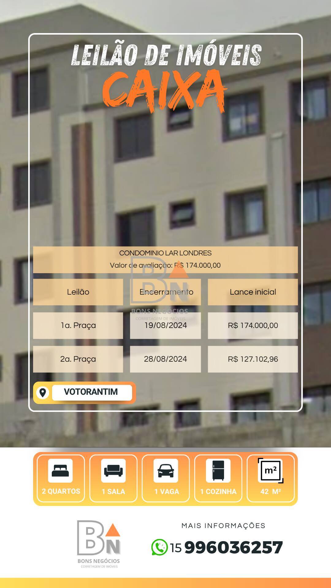 Apartamento à venda com 2 quartos, 42m² - Foto 1